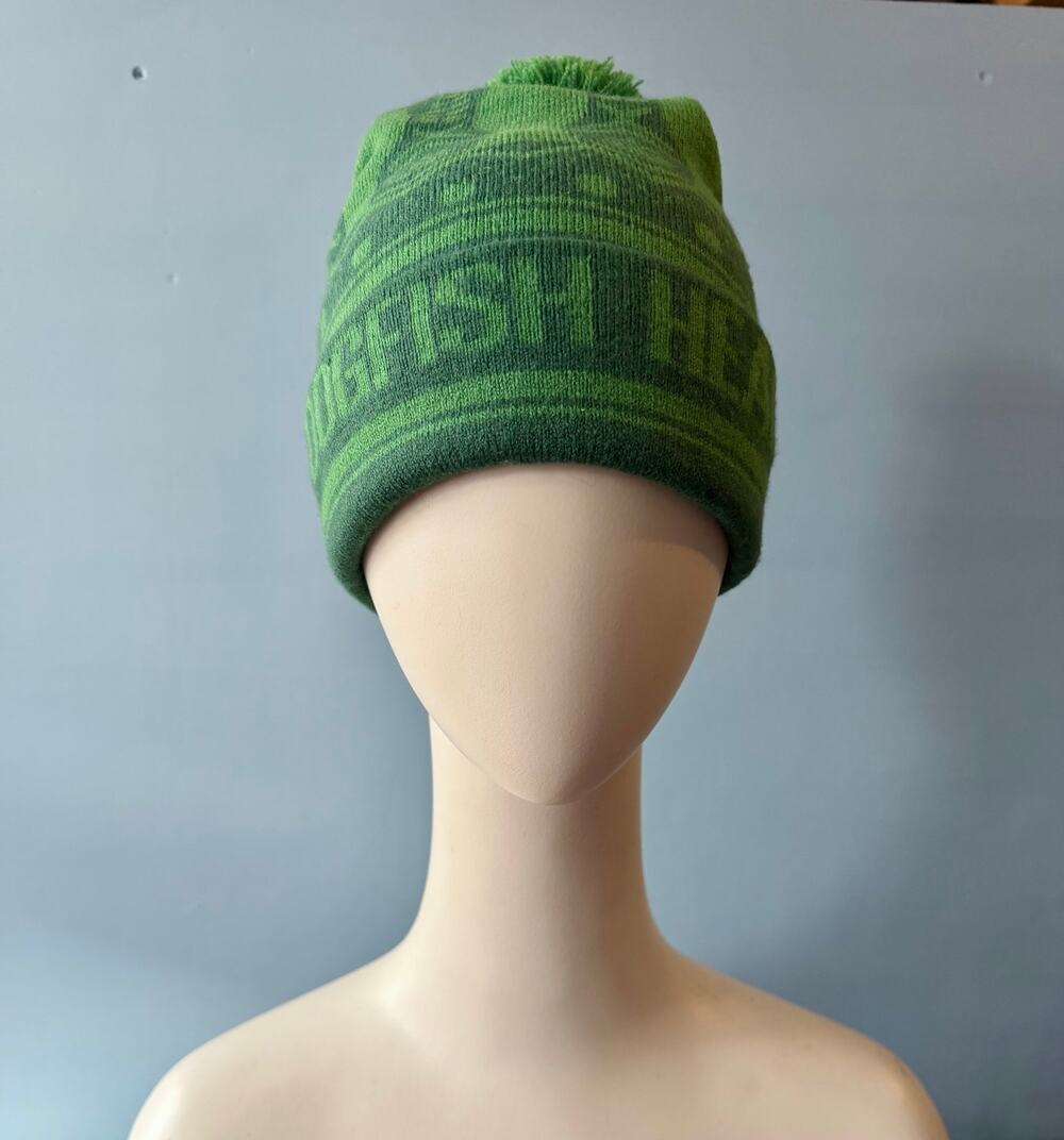 DOGFISH HEAD Green Knit Beanie w/Pom Pom sz OS (Unisex)